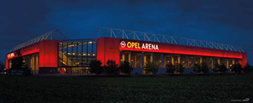 Blue-Letter Mainz Stadion außen - hochwertiger FineArtPrint (120 cm x 50 cm)
