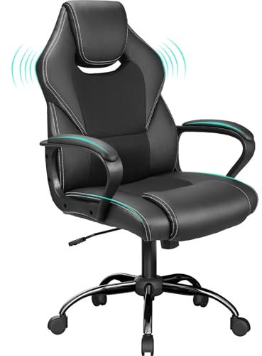 BASETBL Office Chair, Ergonomic Computer Chair for Home Gaming Business, Adjustable Height Durable Comfy Executive Chairs, 150kg Black