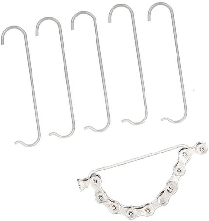NA 10 Pcs Bike Chain Hook 7cm Joint Hook Bicycle Chain Repair Tool Removal Chain Connecting Tool Bicycle Accessories for Mountain Bike Road Bike, Silver