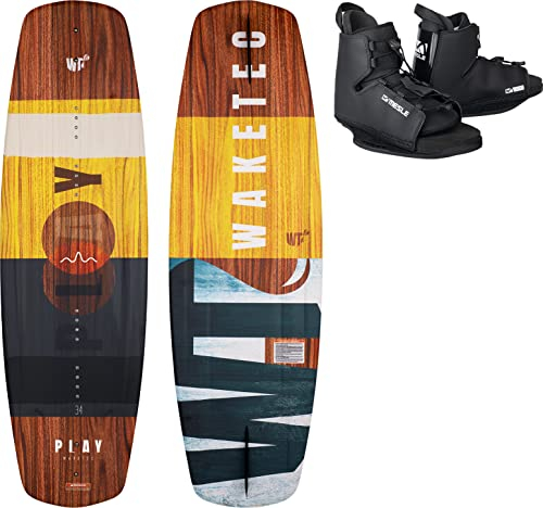 Waketec Wakeboard-Set Play mit Duro Bindung, Package für Anfänger und Fortgeschrittene, leicht zu Fahren, Körpergewicht 40-85 kg, Kinder Erwachsene Einsteiger