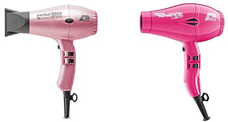 Parlux 3500 Super Compact Asciugacapelli Professionale, Tecnologia Ionica e Ceramica, 2000W, Rosa & Advance Light Asciugacapelli Professionale, Ionic & amp; Ceramic, Fuxia