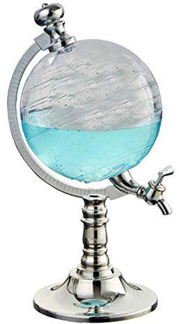 Leling Globe Dispenser, Whiskey Decanter, Alcohol Dispenser w/ Tap, 1.5L Transparent Glass Liquor Dispenser, Wine Dispenser Glass, Suitable Gifts, Personalized Ornaments Kitchen, Bar, Restaurant