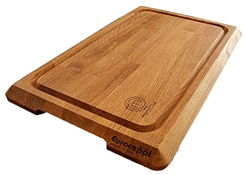 Tagliere professionale in legno di rovere euroceppi Masterr chef1 2 3 4 originale Made in Italy casa cucina ristorante il numero 1-Masterr chef 2 cm60x60x h3.2