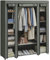 SONGMICS Kleiderschrank, Stoffschrank, mit Überzug aus Vliesstoff, Faltschrank mit Kleiderstange, 45 x 150 x 175 cm, 12 Ablagen, Metallrahmen, Schrank fürs Schlafzimmer, salbeigrün LSF003C02