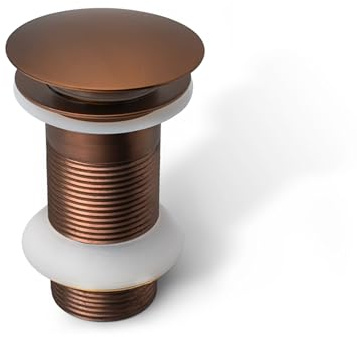 Bonde de lavabo en bronze satiné | Bonde vidage sans fente | Bonde d'évier pop-up | Bonde clic-clac