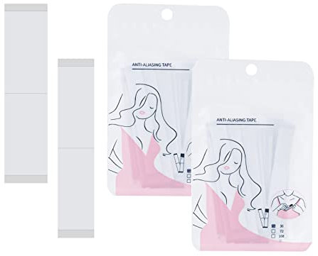 72 pezzi nastro biadesivo per il corpo, nastro trasparente per abbigliamento, nastro adesivo sicuro, nastro invisibile per reggiseno e vestiti, Bianco-72 pezzi