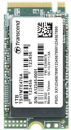 Transcend MTE470A 1TB Interne M.2 PCIe NVMe SSD 2242 Pcle NVMe 3.0 x4 Industrial TS1TMTE470A