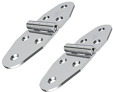 Lokatall 2Pack Folding Table Hinge, Stainless Steel Cabinet Door Folding Hinge 270 Degree Boat Door Hinge for Cupboard Table Wooden Box Furniture Kitchen Yacht Boat Machine, 120×40×2.5mm Silver