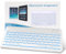 IVEOPPE Wireless Bluetooth Backlit Keyboard Lightweight Slim for iOS iPad, iPad Pro, iPad Air, Mac, Android Tablet Samsung Galaxy, Xiaomi Pad 5, Huawei, Lenovo, UK Layout, White