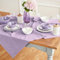 Solino Home Tischtuch, Motiv: Lavendel, 132 x 132 cm, Baumwolle, Leinen, Hohlsaum, quadratisch, maschinenwaschbar, Tischdecke für Valentinstag, Frühling, Ostern, drinnen, draußen, handgefertigt