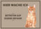 Schild Hier wache ich Hinweisschild Sicherheitskamera Warnung Warnschild mit UV-Schutz Wetterfest Hinweis 297 mm x 420 mm | Made in Germany | (Katze)