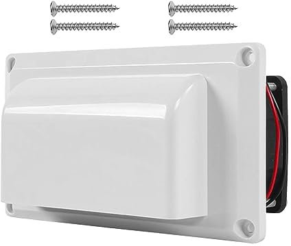 RV-Seitenventilator, 12 V 12 W/25 W, seitliche Entlüftung, Entlüftung, Abluftventilator für Motorhaube, Abluftventilator, 2 Abluftventilatoren für Wohnwagen, Anhänger, Wohnmobile, Boot, Marine, Yacht