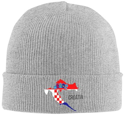 Sonnenkappe, Motiv: Kroatien-Flagge, Vintage, Unisex, coole Anpassung, Grau, 6 7/8/7 3/8