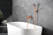 Robinet mitigeur de baignoire et douche en laiton avec douchette (Or rose brossé)