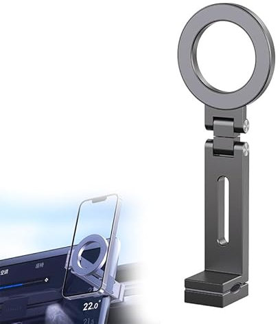Cmeilau 2024 Nouveau Support de téléphone magnétique Portable, Support de téléphone d'avion de Poche de 3,5 Pouces, Essentiel de Voyage, Support Mains Libres en Aluminium à Rotation à 360 ° (Grey)