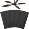 5 filtros Ceiling Fan de ventilador de techo para aspas, filtros de carbono para ventilador de techo de Purificación de airecarbón activado, Aire almohadillas purificadoras (negro)