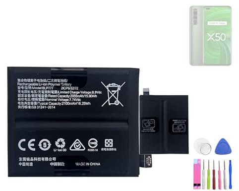 HIGHAKKU Batterie de rechange BLP777 compatible avec Realme X50 Pro 5G avec outils