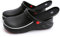 EXECAB Ölbeständige Kochschuhe, Clogs für Damen und Herren, rutschfeste Küchenschuhe, Garten-Sicherheits-Arbeitsschuhe mit bequemer Sport-Einlegesohle,Schwarz,43