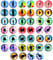 Wondora 40 Pieces 25mm Dragon Eyes, Round Glass Eye Dragon, Glass Eyes for Crafts, 20 Styles of Colourful Doll Eyes for Glass Eyes, DIY Crafting, Halloween Decoration, Jewellery Making