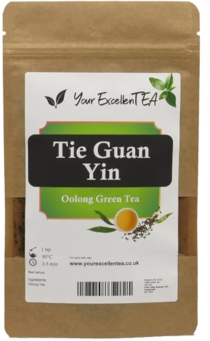 Oolong Tie Guan (50g) Oolong Loose Leaf Chinese Tea China Green Leaves Fujian, also known as the Iron Goddess of Mercy Classic Fragrant Smooth Mellow Hand-Picked Floral Fruity, Resealable Pouch