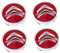 DLLHL 4 Stück Auto Nabendeckel für Citroen C4 X 2022-2024,ABS mit Emblem Wheel Caps Radnabenabdeckung Radkappen Auto Autonaben Kratzfest Auto Zubehör,Red