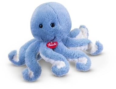 Trudi Blaue Oktopus Plüsch-Meeresgeschenke, Unterwassertiere und Strand | 11x24x11cm Größe S | Sealife Depth | Modell 26576
