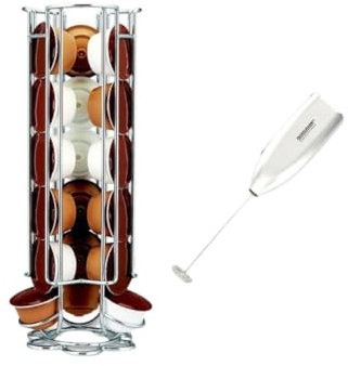 Fackelmann 9937250 Kaffeeset mit Kapselhalter, Edelstahl, grau