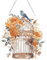 MEIEST Diamond Art Painting Hängende Anhänger Kit,DIY Blume Vogelkäfig Kristall Kunst Hängendes Schild,Diamant Fenster Hängende Kranz Ornament für Home Decor und Geschenk (363)