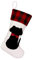 Weihnachtsstrümpfe Rot Kariert Nikolausstrumpf mit Katze und Hund, 42cm Große Weihnachtsstrumpf Halter Kamin Hängende Strümpfe Dekoration Nikolaus Socke Strumpf Weihnachtsbaum Ornamente (B)