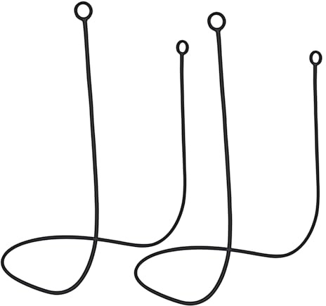 Ptwola 2 Stück Silikon-Ohrstöpsel Anti-Verlust-Bänder Weich Reißfest Sport-Ohrstöpsel Umhängeband Flexibles Kabel Verbindungskabel Passend für Alle kabellosen Bluetooth-Kopfhörer