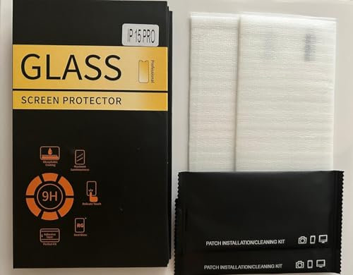 Generisch Glas-Displayschutzfolie für iPhone 15 Pro, incl. Reinigungstücher