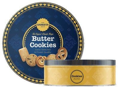 Galletas Danesas Butter Cookies | 454 g | Deliciosas Galletas de Mantequilla en Caja Premium | Ideal para Meriendas, Regalos y Celebraciones envasadas en tarro de metal