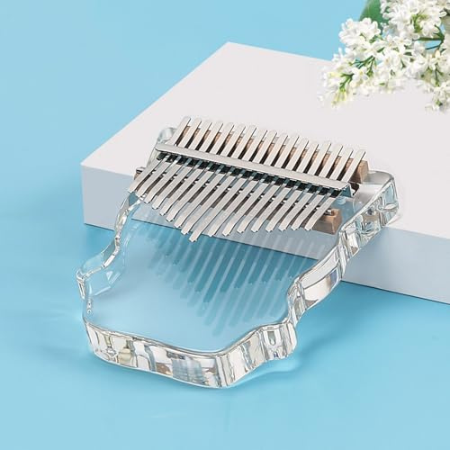 SXTYYH Kalimba Daumenklavier 17 Tasten Kristall Acryl Durchsichtig Klar Anfänger Thumb Piano Mit Stimmhammer Musikinstrumente(C)