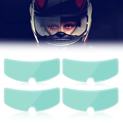 Motorcycle Helmet Lens, UGIF 4 Stück photochrome Antibeschlag-Helmfolie – regenfest und beschlagfrei, klare Visier-Helmlinsen-Aufkleber-Schutzfolie, Visier-Tönungsfolie for Motorradhelm, universeller