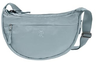 FUCHS & REBELL® Moon Bag BELA - Smart & Nachhaltig – Fahrrad Crossbody Tasche mit 3-Punkt-Gurt-System für mehr Stabilität, viele Fächer & erweiterbares Volumen (4,5-6,5L) (HELL BLAU)