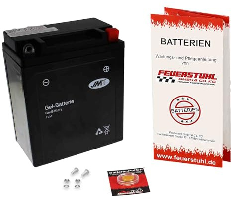 Batterie passend für BMW G 650 GS, 2010-2016 (R13), wartungsfrei, startklar | Gel, einbaufertig, auslaufsicher, von JMT, inkl. 7,50€ Batteriepfand