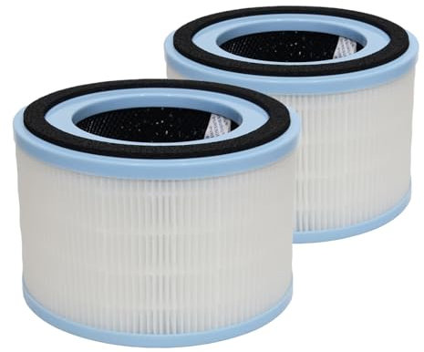 PUREBURG Replacement Filter Compatible with Levoit SPROUT Air Purifier LAP-B851S-WNA,2-Pack H13 HEPA Activated Carbon 3-Stage Filtration Air Clean Dust VOCs Odor