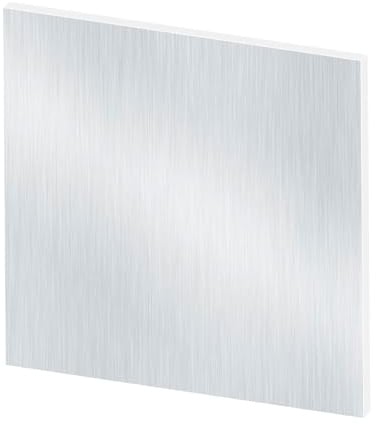 iMeistek Placa de aluminio cuadrada 6063 de 2 mm de grosor, 300 x 300 mm, con lámina protectora de doble cara para manualidades (1 unidad)