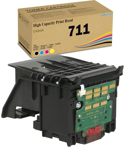 SkyPrint 711 Printhead Kit (C1Q10A Pinter Head) Replacement for HP T530 T525 T520 T120 T125 T130 T100 Large Format Plotter Print Head Upgraded Chip