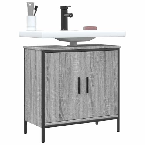 Frdhee Waschbecken Mit Unterschrank Unterschrank,Waschbeckenunterschrank Grau 60x30x60 cm Holzwerkstoff,Für Badezimmer,Wohnzimmer,Esszimmer,Küche,Modern