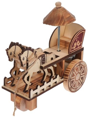 Levemolo Klassisches Vintage Kutschenmodell Leichte Tragbare Mechanische Spieluhr für Musikbox Sammler und Dekoratives Retro Spielzeug