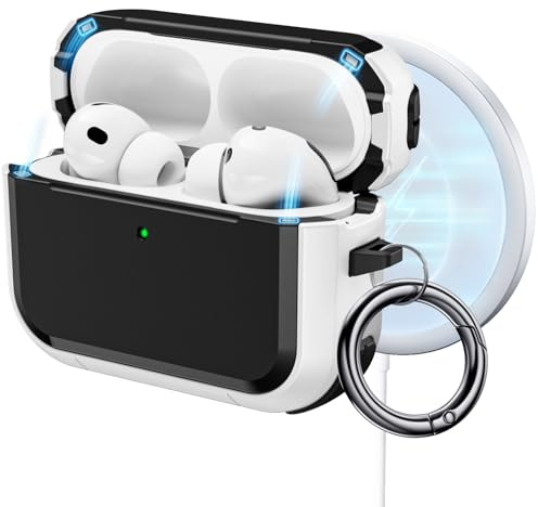 ACRONIX für AirPods Pro 3 Hülle - Weiß | für MagSafe 2025, TOP Militärschutz mit Stoßdämpfung, Vollschutz-Hülle für Apple AirPods Pro 3 mit Handschlaufe