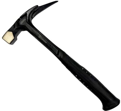 ProBauTech ProHit600GB Latthammer 600 g mit glatter Bahn, vollgeschmiedeter Zimmermannshammer mit magnetischem Nagelhalter und ergonomischem Griff