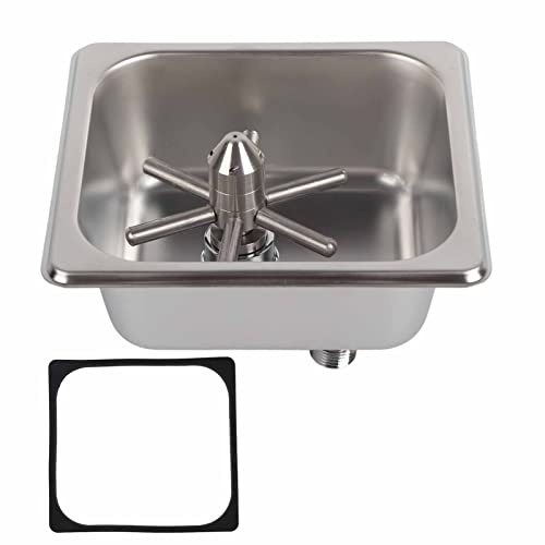 Cloimei Nettoyant de rinçage pour lave-gobelet en verre en acier inoxydable, pulvérisation automatique, nettoyage multi-angle pour Bar, Restaurant, hôtel, évier de cuisine 12x13.3x