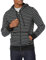 Amazon Essentials Felpa con Cappuccio e Cerniera Integrale in Pile (Disponibile nelle Taglie Big & Tall) Uomo, Nero Grigio Righe, L