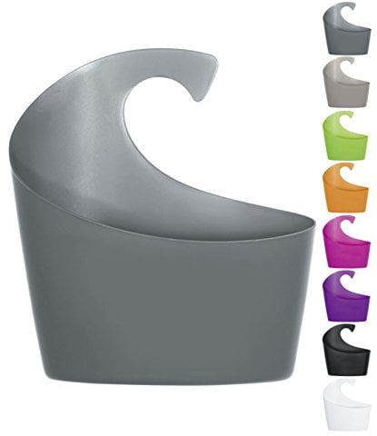 Spirella Duschkorb Sydney mit Haken zum einhängen, kombinierbares Duschregal 25 x 22,5 x 8,5 cm Grau