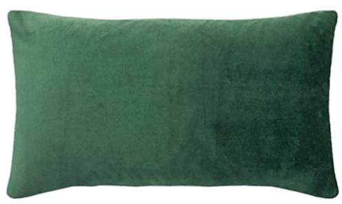 PAD - Elegance - Samt Kissen, Zierkissen, Kissenhülle - 35 x 60 cm - Farbe: Dark Green, Grün - ohne Füllung