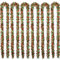 Sumind 6 Pieces Christmas Tinsel 39.4 Feet Metallic Garland Glittering Hanging Decoration for Christmas Tree Wreath Wedding Party Supplies (Red Green Gold)