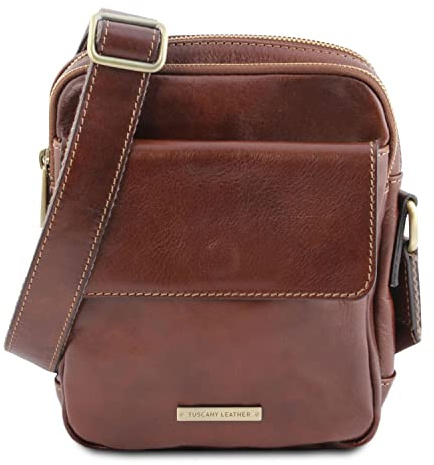 Tuscany Leather Larry Praktische Umhängetasche aus Leder