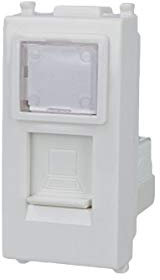 Presa Dati RJ45 CAT5E LAN Bianco Con Coperchio, Compatibile Con Vimar Plana